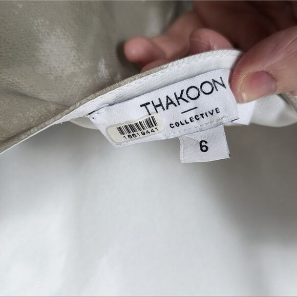 Thakoon Collective Green & White Tie Dye Scoop Back Maxi Dress Size 6 - Picture 8 of 12